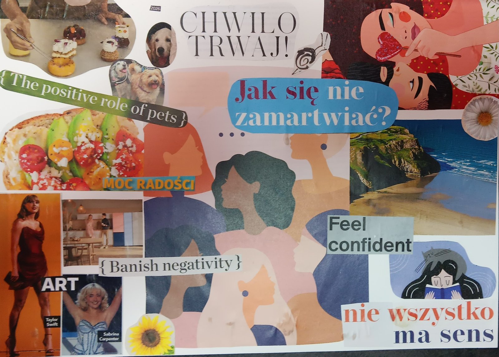 Vision board collage created by participants in a non-formal education workshop